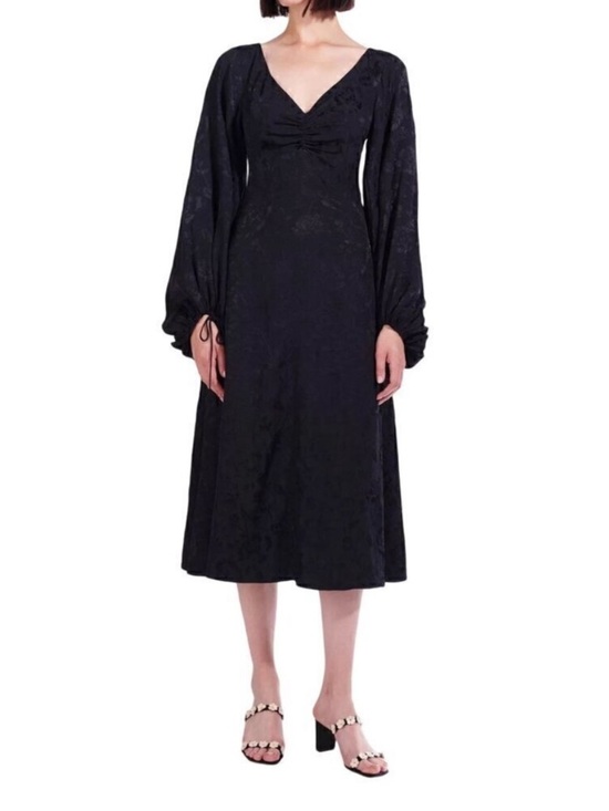STAUD Dresses & Skirts - STAUD Black Silk Midi Dress Size 4